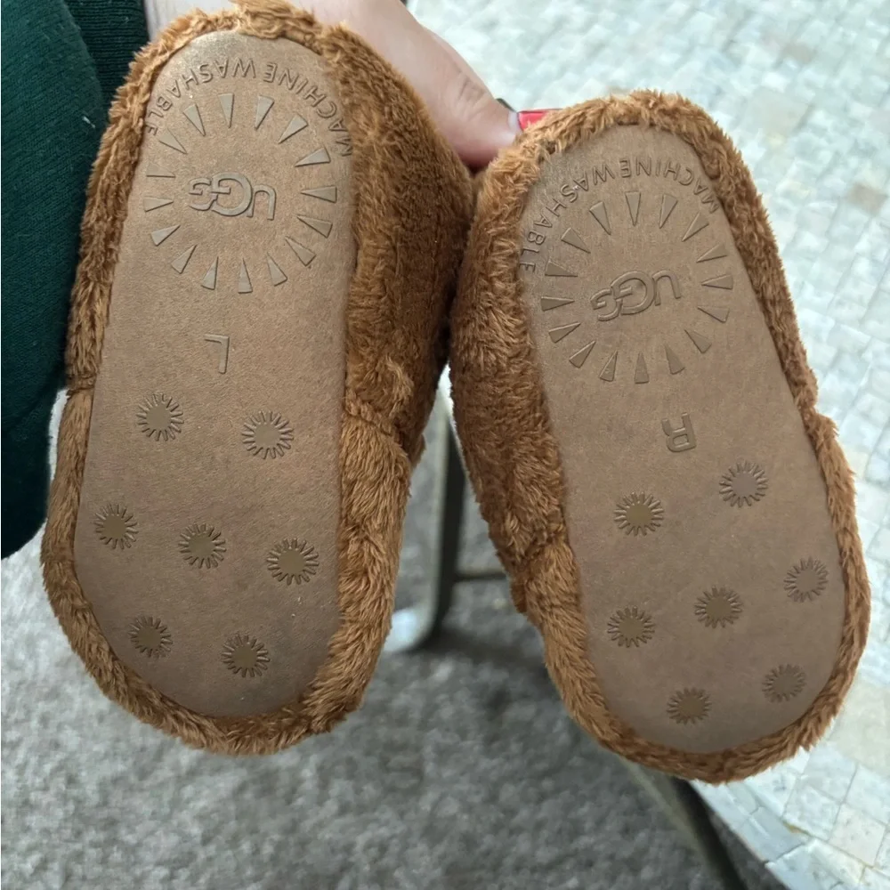 UGG Tan Fuzzy Infant Booties
